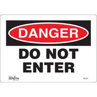 "Do Not Enter" Sign, 7" x 10", Vinyl, English Stor-it Systems