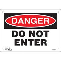 Enseigne Do Not Enter, 7" x 10", Aluminium, Anglais Stor-it Systems