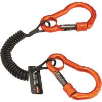 Squids&reg; 3166 Tool Lanyard, Coil, Dual Carabiner Stor-it Systems