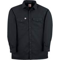 Twill Work Shirt with Snap, Men's, Small, Black Stor-it Systems