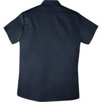 Chemise de travail &agrave; manches courtes en tissu crois&eacute; avec boutons-pression, Hommes, Petit, Bleu marine Stor-it Systems