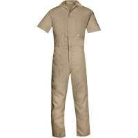 Short-Sleeved Coveralls, Men's, Tan, Size 4X-Large Stor-it Systems
