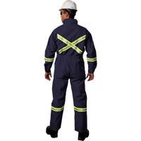 Combinaisons avec mat&eacute;riau r&eacute;fl&eacute;chissant de luxe Westex UltraSoft, Taille 36, Bleu marine, 8,7 cal/cm² Stor-it Systems