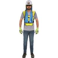 Veste refroidissante &agrave; &eacute;vaporation s&egrave;che &eacute;conomique Chill-Its 6687, Petit/Moyen, Jaune lime haute visibilit&eacute; Stor-it Systems