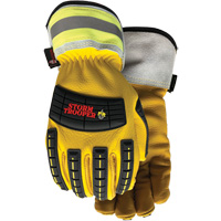 Gants 5782CR Storm Trooper, Petit, Paume en Cuir de vache, Poignet &eacute;lastique Stor-it Systems