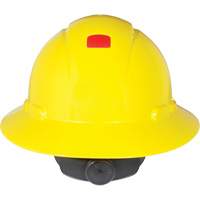 Full Brim Hardhat with Uvicator Sensor, Ratchet Suspension Stor-it Systems