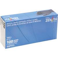 Puncture-Resistant Medical-Grade Disposable Gloves, Small, Nitrile, 5-mil, Powder-Free, Black, Class 2 Stor-it Systems