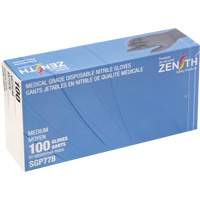 Puncture-Resistant Medical-Grade Disposable Gloves, Medium, Nitrile, 5-mil, Powder-Free, Black, Class 2 Stor-it Systems