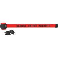 Barri&egrave;re &agrave; fixation murale, Plastique, Fixation magn&eacute;tique, 30', Ruban Rouge Stor-it Systems