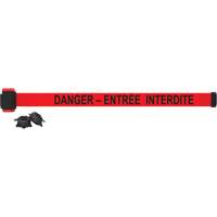 Barri&egrave;re &agrave; fixation murale, Plastique, Fixation magn&eacute;tique, 7', Ruban Rouge Stor-it Systems