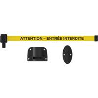 Syst&egrave;me de montage mural pour barri&egrave;re PLUS, Plastique, Fixation par vis, 15', Ruban Jaune Stor-it Systems
