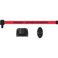Plus Wall Mount Barrier System, Plastic, Screw Mount, 15', Red Tape SGQ823 | Stor-it Systems