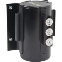 Wall Mount Barrier with Magnetic Tape, Steel, Screw Mount, 12', Black Tape Stor-it Systems