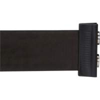 Wall Mount Barrier with Magnetic Tape, Steel, Screw Mount, 7', Black Tape Stor-it Systems