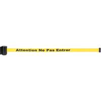 Wall Mount Barrier with Magnetic Tape, Steel, Screw Mount, 7', Yellow Tape Stor-it Systems
