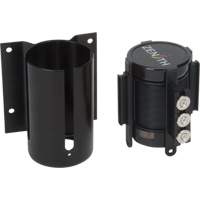 Wall Mount Barrier with Magnetic Tape, Steel, Screw Mount, 12', Black Tape Stor-it Systems