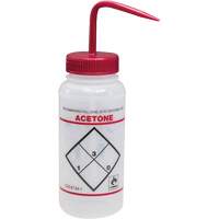 "Acetone" Safety-Labeled Wide-Mouth Wash Bottle, 16 oz. SGR026 | Stor-it Systems