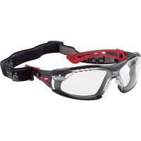 Rush+ Foam Rimmed Safety Glasses with Strap, Clear Lens, Anti-Fog/Anti-Scratch Coating, CSA Z94.3 SGR155 | Stor-it Systems