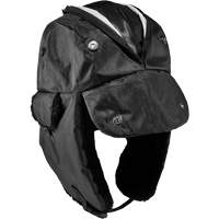 Chapeau de trappeur avec fermeture &agrave; glissi&egrave;re N-Ferno, Doublure en Polyur&eacute;thane/Satin, Moyen/Petit, Noir Stor-it Systems