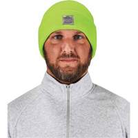 Bonnet en tricot c&ocirc;tel&eacute; N-Ferno, Taille unique, Vert lime haute visibilit&eacute; Stor-it Systems