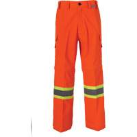 Pantalons de mineur ventil&eacute;s haute visibilit&eacute; toutes saisons, Poly-coton, 28, Orange haute visibilit&eacute; Stor-it Systems