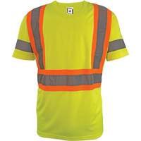 Chemise de s&eacute;curit&eacute; &agrave; manches courtes, Polyester, 2T-Grand, Jaune lime haute visibilit&eacute; Stor-it Systems
