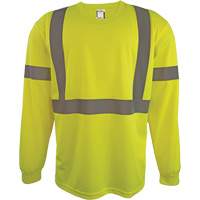 Chemise de s&eacute;curit&eacute; &agrave; manches longues, Polyester, 2T-Grand, Jaune lime haute visibilit&eacute; Stor-it Systems