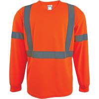 Chemise de s&eacute;curit&eacute; &agrave; manches longues, Polyester, 2T-Grand, Orange haute visibilit&eacute; Stor-it Systems