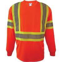 Chemise de s&eacute;curit&eacute; &agrave; manches longues, Polyester, 2T-Grand, Orange haute visibilit&eacute; Stor-it Systems