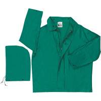 Dominator Limited Flammability Rain Jacket, Polyester/PVC, Large, Green Stor-it Systems