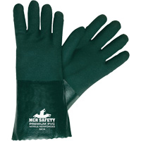 Gants r&eacute;sistants aux produits chimiques, Taille Grand, 14" lo, PVC, Doublure en Jersey Stor-it Systems