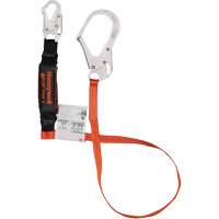 Titan Shock-Absorbing Lanyard, 6', Locking Rebar Hook Center, Locking Snap Hook Leg Ends, Polyester Stor-it Systems