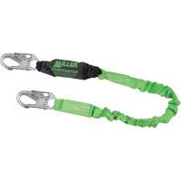 Miller&reg; StretchStop&reg; Shock-Absorbing Lanyard, 6', Locking Snap Hook Center, Locking Snap Hook Leg Ends, Polyester Stor-it Systems