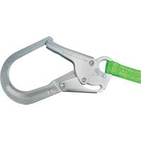 Miller&reg; HP Shock-Absorbing Lanyard, 4', Locking Rebar Hook Center, Locking Snap Hook Leg Ends, Polyester Stor-it Systems