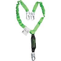 Miller&reg; StretchStop&reg; Shock-Absorbing Lanyard, 6', Locking Snap Hook Center, Locking Snap Hook Leg Ends, Polyester Stor-it Systems