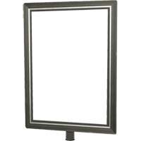 Porte-enseigne vertical robuste pour montant classique, Chrome satin&eacute; Stor-it Systems