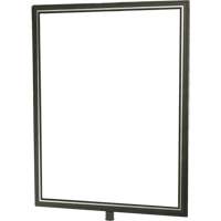 Heavy-Duty Vertical Sign Holder for Classic Posts, Satin Chrome SGU838 | Stor-it Systems