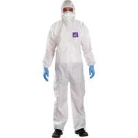 Alphatec™ Microchem™ Coveralls with Collar, Large, White, SMS SGV473 | Stor-it Systems