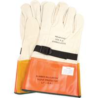 Leather Protector Gloves with Strap, Size 8, 12" L Stor-it Systems