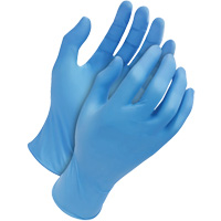 Gants jetables classiques, Moyen, Nitrile, 4 mils, Sans poudre, Bleu Stor-it Systems