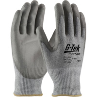 G-Tek&reg; PolyKor&reg; Cut Resistant Gloves, Size Small, 13 Gauge, Polyurethane Coated, Polyethylene Shell, ASTM ANSI Level A4/EN 388 Level 5/EN 388 Level D Stor-it Systems