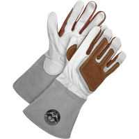 Gants de soudage &agrave; l'arc TIG Gander Brand avec renfort thermique, Cuir fleur de ch&egrave;vre, Taille Petit Stor-it Systems