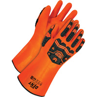 Gants r&eacute;sistants aux produits chimiques Deny, Taille 9, 14" lo, PVC, Doublure en Tissu &eacute;ponge Stor-it Systems