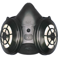 Comfort-Air&reg; 400Nx Black Half Mask without Exhalation Valve N95 Kit, Elastomer/Rubber, Small/Medium Stor-it Systems