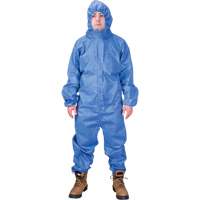 Hooded Coveralls, Medium, Blue, SMS Stor-it Systems