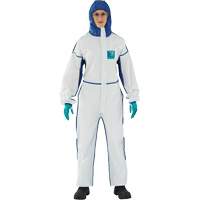 AlphaTec™ 1800 Comfort 3-Piece Coveralls, Large, Blue/White, Microporous/SMS SGX259 | Stor-it Systems