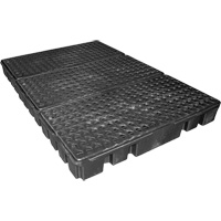Palette de confinement des d&eacute;versements &agrave; profil bas Black Diamond, Capacit&eacute; de d&eacute;versement 76.5 gal. US, 72" x 49" x 6,5" Stor-it Systems
