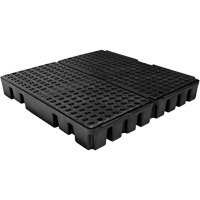 Palette de confinement des d&eacute;versements &agrave; profil bas Black Diamond, Capacit&eacute; de d&eacute;versement 51 gal. US, 49" x 48" x 6,5" Stor-it Systems