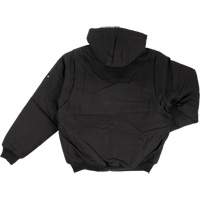 Blouson d'aviateur en toile lourde avec capuchon, Hommes, Petit, Noir Stor-it Systems