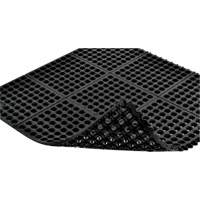 Cushion-Ease<sup>®</sup> 550 Interlocking Anti-Fatigue Mat, Slotted, 3' x 3' x 3/4", Black, Rubber SGX886 | Stor-it Systems